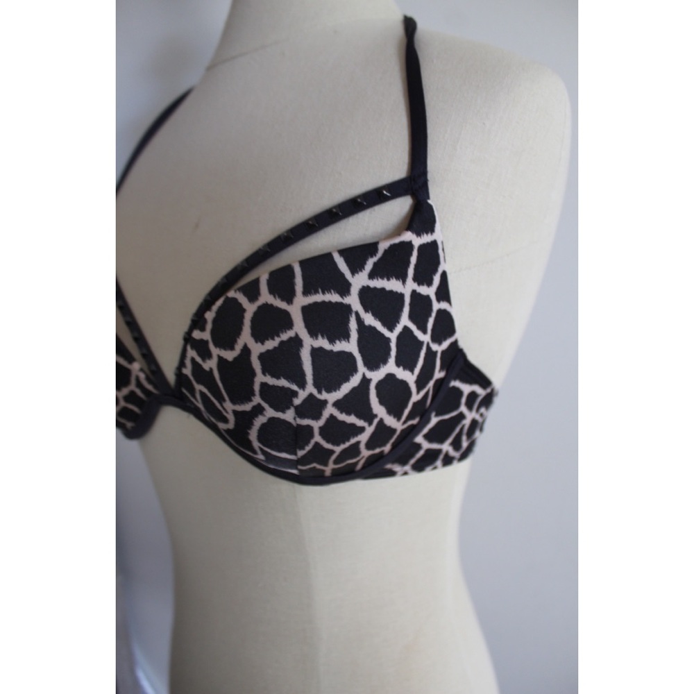 Victoria’s Secret the Knockout Halter Leopard Swim Suit Top (Top Only) 34A - Picture 3 of 5
